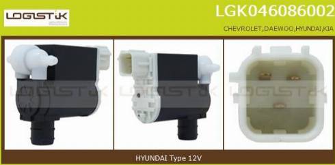 LGK LGK046086002 - Водна помпа за миещо устр., почистване на стъклата vvparts.bg