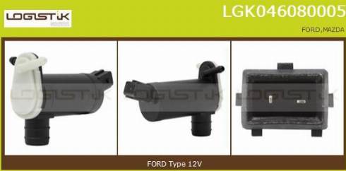 LGK LGK046080005 - Водна помпа за миещо устр., почистване на стъклата vvparts.bg