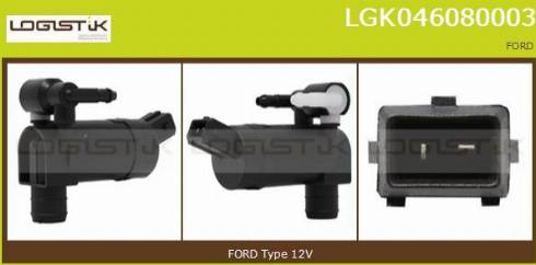 LGK LGK046080003 - Водна помпа за миещо устр., почистване на стъклата vvparts.bg