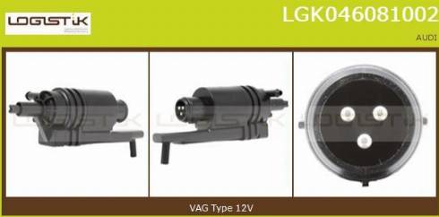 LGK LGK046081002 - Водна помпа за миещо устр., почистване на стъклата vvparts.bg