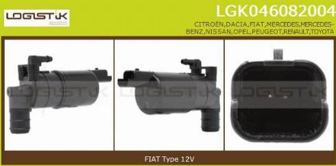 LGK LGK046082004 - Водна помпа за миещо устр., почистване на стъклата vvparts.bg