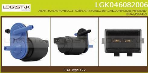 LGK LGK046082006 - Водна помпа за миещо устр., почистване на стъклата vvparts.bg