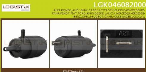 LGK LGK046082000 - Водна помпа за миещо устр., почистване на стъклата vvparts.bg