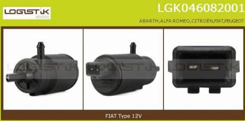 LGK LGK046082001 - Водна помпа за миещо устр., почистване на стъклата vvparts.bg