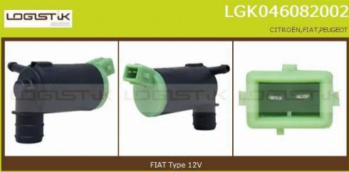 LGK LGK046082002 - Водна помпа за миещо устр., почистване на стъклата vvparts.bg