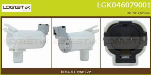 LGK LGK046079001 - Водна помпа за миещо устр., почистване на стъклата vvparts.bg