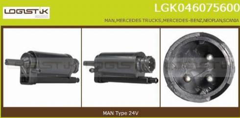 LGK LGK046075600 - Водна помпа за миещо устр., почистване на стъклата vvparts.bg