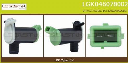 LGK LGK046078002 - Водна помпа за миещо устр., почистване на стъклата vvparts.bg