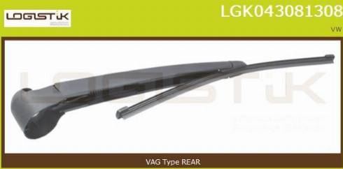 LGK LGK043081308 - Рамо на чистачка, почистване на стъклата vvparts.bg