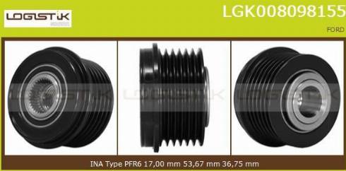 LGK LGK008098155 - Ремъчна шайба, генератор vvparts.bg