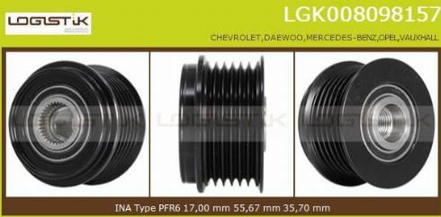 LGK LGK008098157 - Ремъчна шайба, генератор vvparts.bg