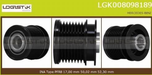 LGK LGK008098189 - Ремъчна шайба, генератор vvparts.bg