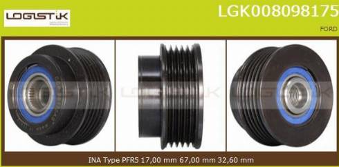 LGK LGK008098175 - Ремъчна шайба, генератор vvparts.bg