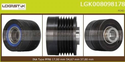 LGK LGK008098178 - Ремъчна шайба, генератор vvparts.bg