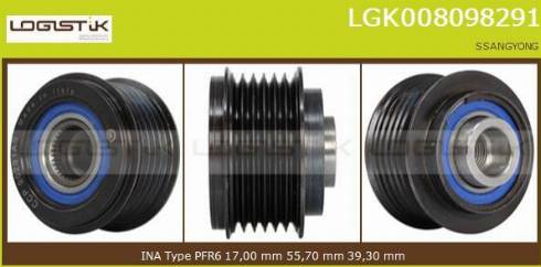 LGK LGK008098291 - Ремъчна шайба, генератор vvparts.bg