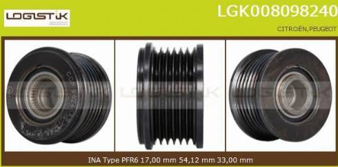 LGK LGK008098240 - Ремъчна шайба, генератор vvparts.bg