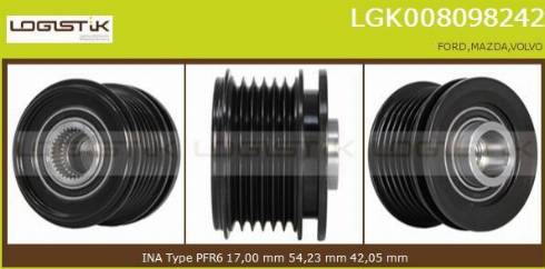 LGK LGK008098242 - Ремъчна шайба, генератор vvparts.bg