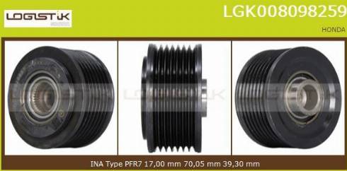 LGK LGK008098259 - Ремъчна шайба, генератор vvparts.bg