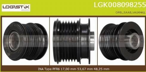 LGK LGK008098255 - Ремъчна шайба, генератор vvparts.bg