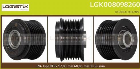 LGK LGK008098260 - Ремъчна шайба, генератор vvparts.bg