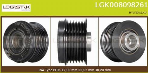 LGK LGK008098261 - Ремъчна шайба, генератор vvparts.bg