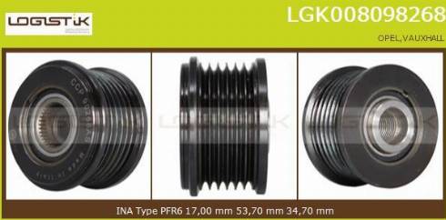 LGK LGK008098268 - Ремъчна шайба, генератор vvparts.bg