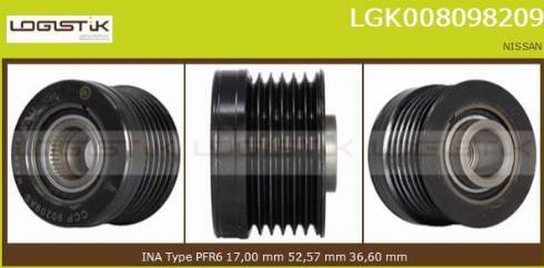 LGK LGK008098209 - Ремъчна шайба, генератор vvparts.bg