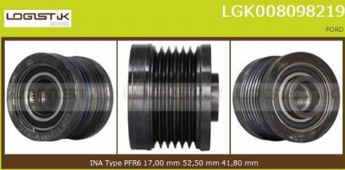 LGK LGK008098219 - Ремъчна шайба, генератор vvparts.bg