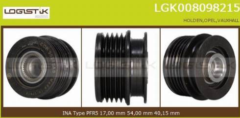 LGK LGK008098215 - Ремъчна шайба, генератор vvparts.bg