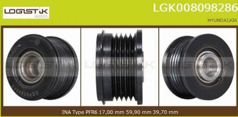 LGK LGK008098286 - Ремъчна шайба, генератор vvparts.bg