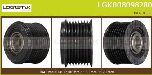 LGK LGK008098280 - Ремъчна шайба, генератор vvparts.bg