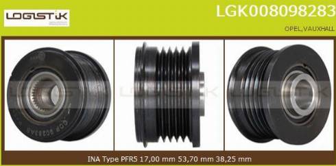 LGK LGK008098283 - Ремъчна шайба, генератор vvparts.bg