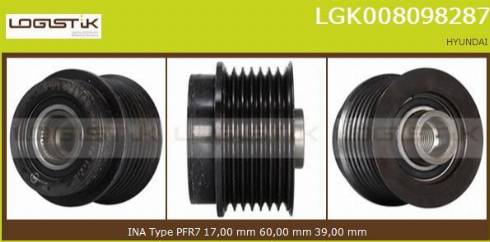 LGK LGK008098287 - Ремъчна шайба, генератор vvparts.bg