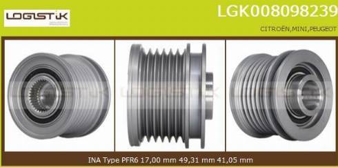 LGK LGK008098239 - Ремъчна шайба, генератор vvparts.bg