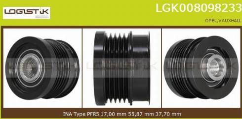 LGK LGK008098233 - Ремъчна шайба, генератор vvparts.bg