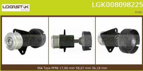 LGK LGK008098225 - Ремъчна шайба, генератор vvparts.bg