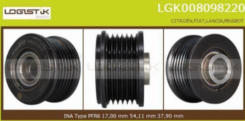 LGK LGK008098220 - Ремъчна шайба, генератор vvparts.bg