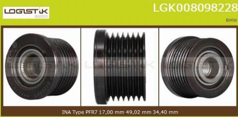 LGK LGK008098228 - Ремъчна шайба, генератор vvparts.bg