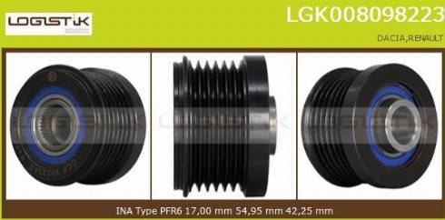 LGK LGK008098223 - Ремъчна шайба, генератор vvparts.bg