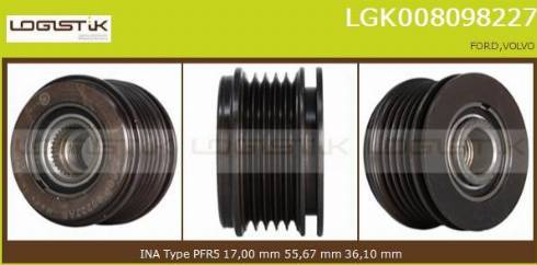 LGK LGK008098227 - Ремъчна шайба, генератор vvparts.bg