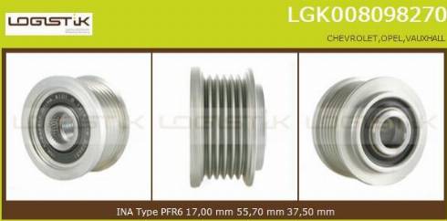 LGK LGK008098270 - Ремъчна шайба, генератор vvparts.bg