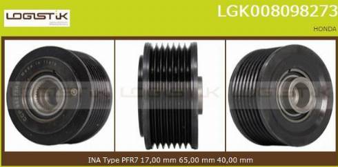 LGK LGK008098273 - Ремъчна шайба, генератор vvparts.bg