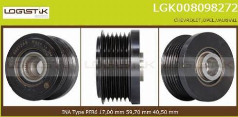 LGK LGK008098272 - Ремъчна шайба, генератор vvparts.bg