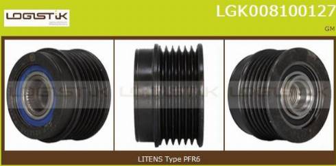 LGK LGK008100127 - Ремъчна шайба, генератор vvparts.bg