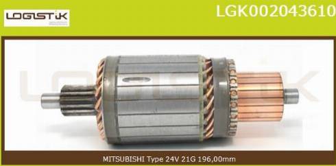 LGK LGK002043610 - Ротор, стартер vvparts.bg