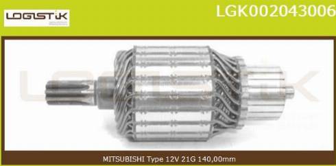 LGK LGK002043006 - Ротор, стартер vvparts.bg