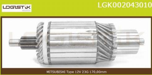 LGK LGK002043010 - Ротор, стартер vvparts.bg