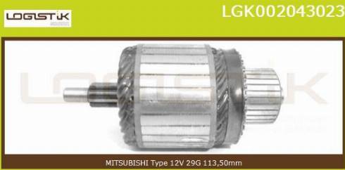 LGK LGK002043023 - Ротор, стартер vvparts.bg