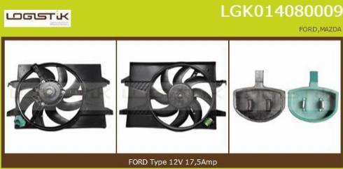 LGK LGK014080009 - Електромотор, вентилатор на радиатора vvparts.bg