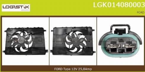 LGK LGK014080003 - Електромотор, вентилатор на радиатора vvparts.bg